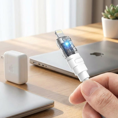 Cablu Date si Incarcare USB-C - Lightning Lito LD05, 27W, 1m, Alb