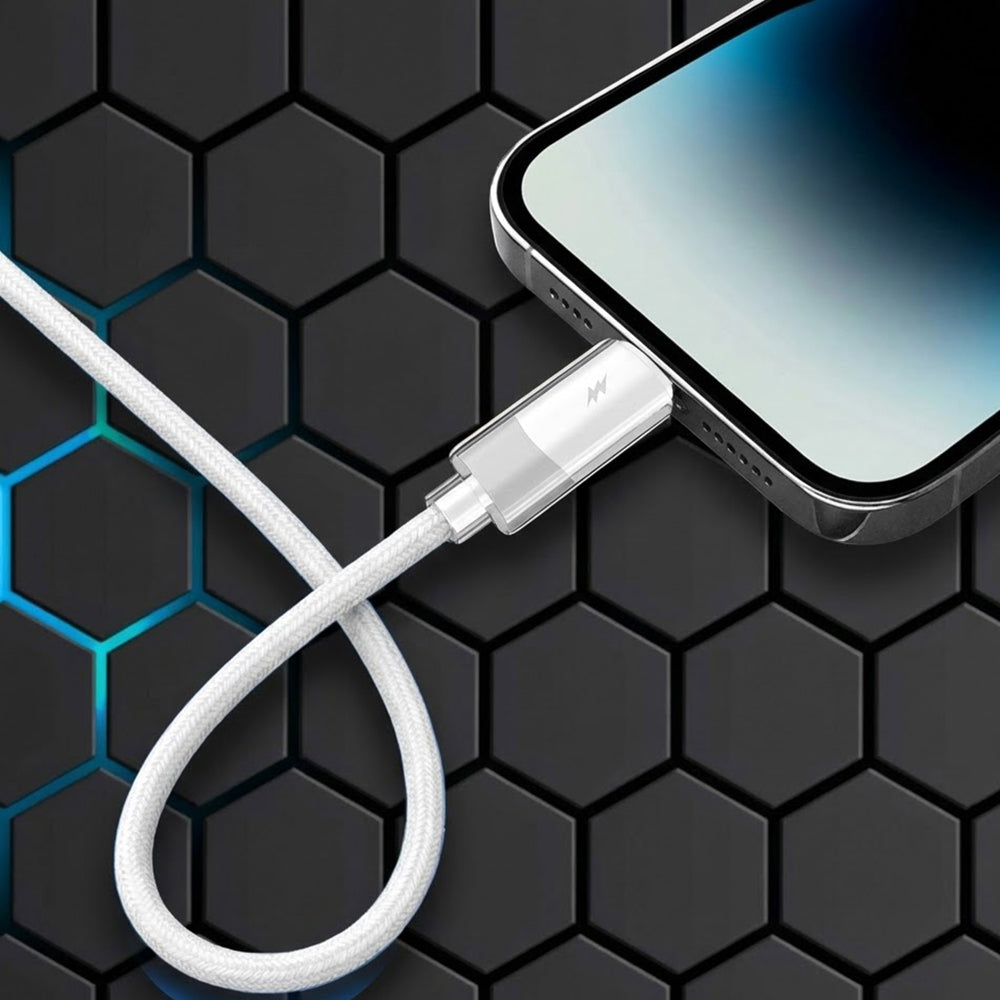 Cablu Date si Incarcare USB-C - Lightning Lito LD07, 27W, 1m, Alb