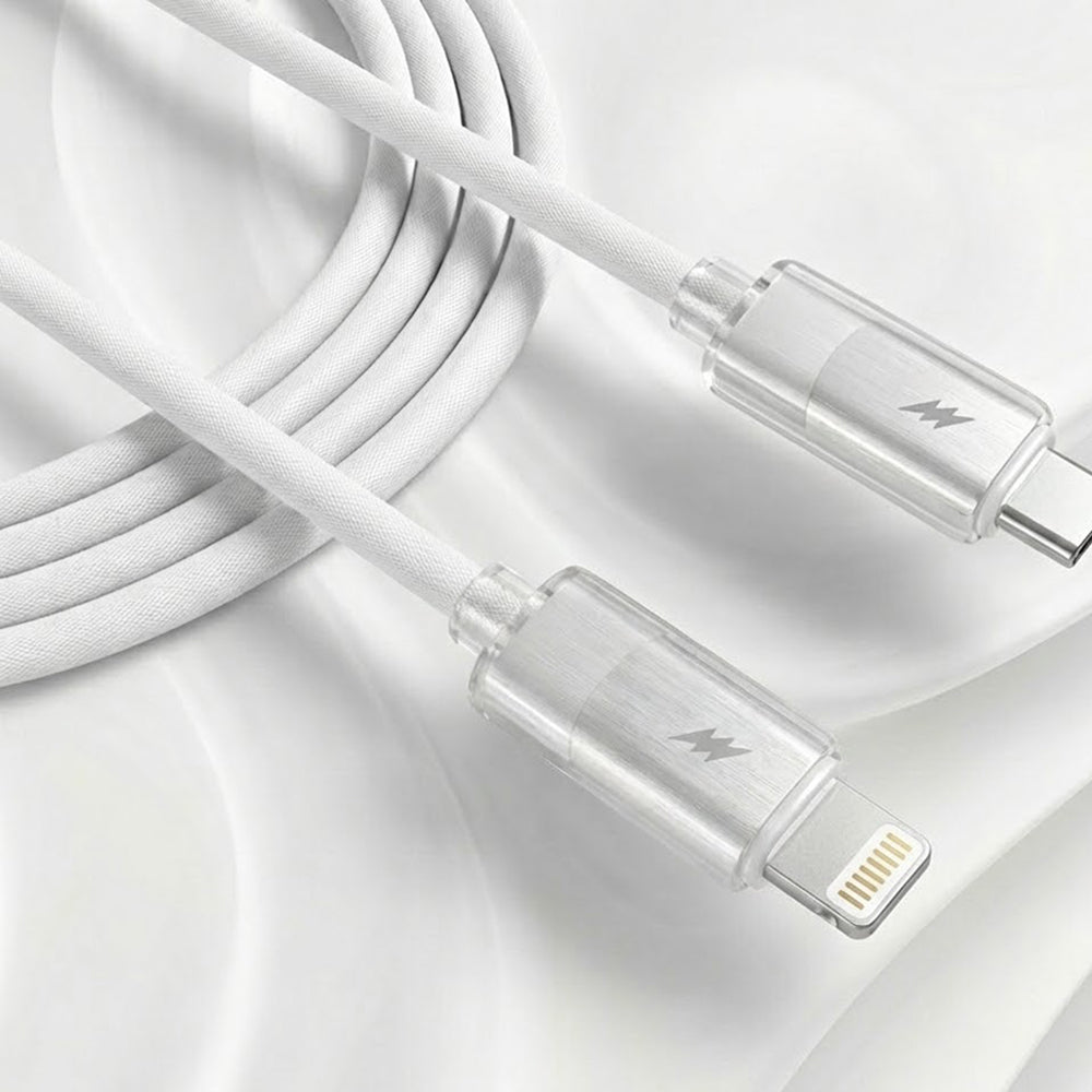 Cablu Date si Incarcare USB-C - Lightning Lito LD07, 27W, 1m, Alb