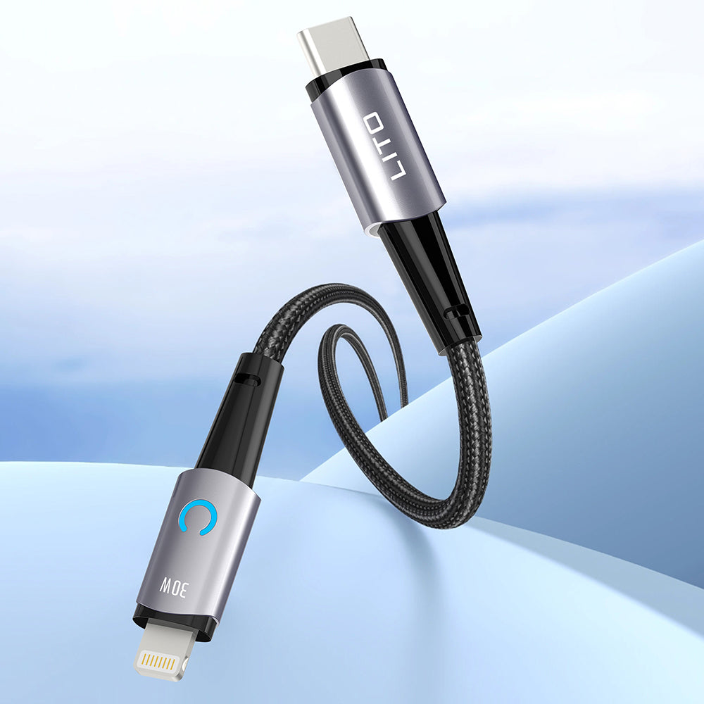 Cablu Date si Incarcare USB-C - Lightning Lito LD10CL, 30W, 1m, Negru