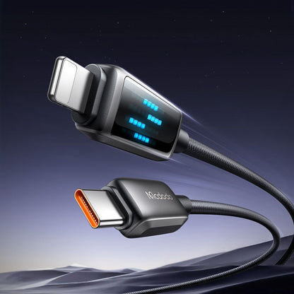 Cablu Date si Incarcare USB-C - Lightning McDodo CA-2630 Display, 36W, 1.2m, Negru