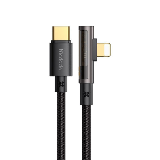 Cablu Date si Incarcare USB-C - Lightning McDodo CA-3390 Angled, 36W, 1.2m, Negru