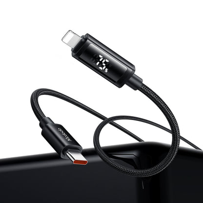 Cablu Date si Incarcare USB-C - Lightning McDodo CA-7990 Display, 36W, 1.2m, Negru