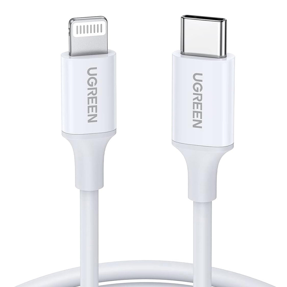 Cablu Date si Incarcare USB-C - Lightning UGREEN US171 (10493), 20W, 1m, Alb