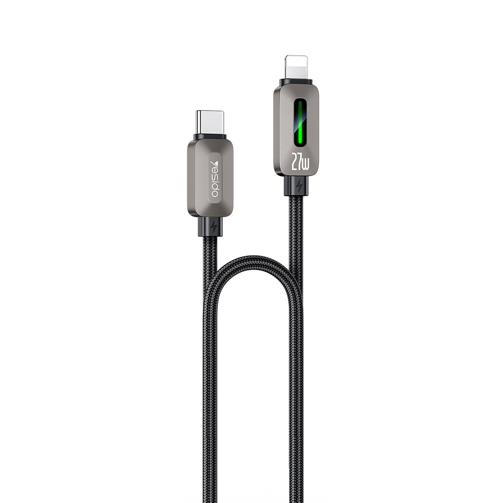 Cablu Date si Incarcare USB-C - Lightning Yesido CA199, 27W, 1.2m, Negru