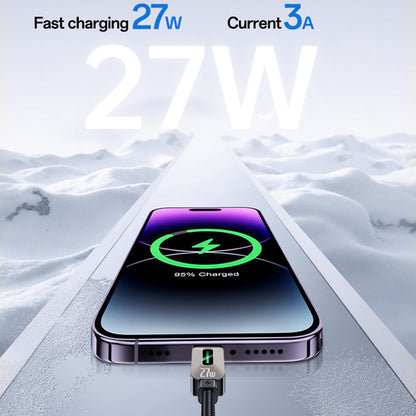 Cablu Date si Incarcare USB-C - Lightning Yesido CA199, 27W, 1.2m, Negru