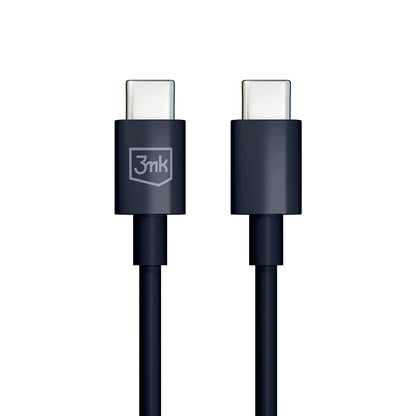 Cablu Date si Incarcare USB-C - USB-C 3MK Hyper, 100W, 1.2m, Negru