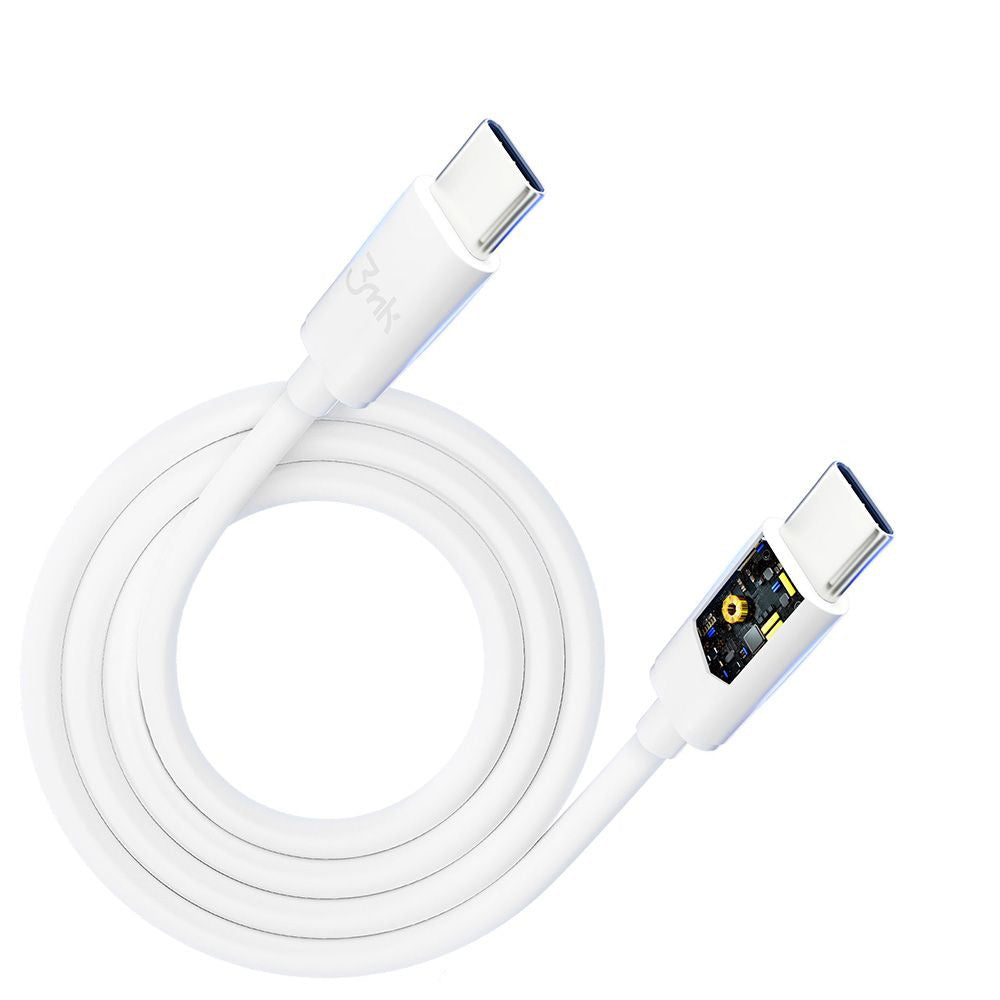 Cablu Date si Incarcare USB-C - USB-C 3MK Hyper, 100W, 2m, Alb