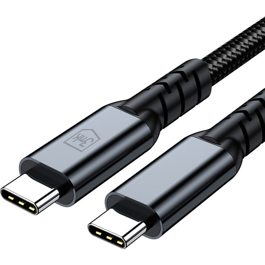 Cablu Date si Incarcare USB-C - USB-C 3MK Hyper Thunderbolt 4, 240W, 1m, Negru