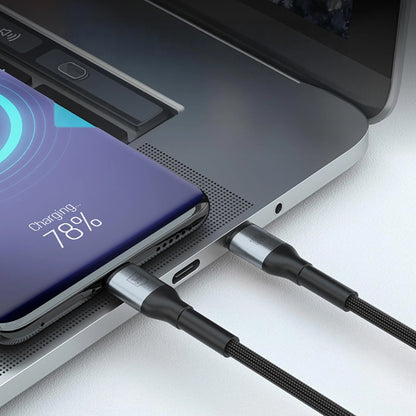 Cablu Date si Incarcare USB-C - USB-C 3MK Hyper N, 100W, 1m, Negru