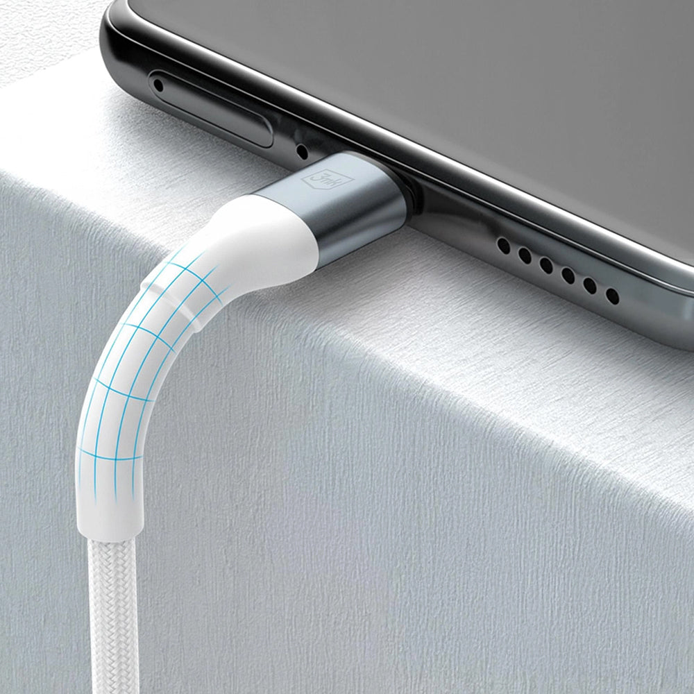 Cablu Date si Incarcare USB-C - USB-C 3MK Hyper N, 100W, 2m, Alb