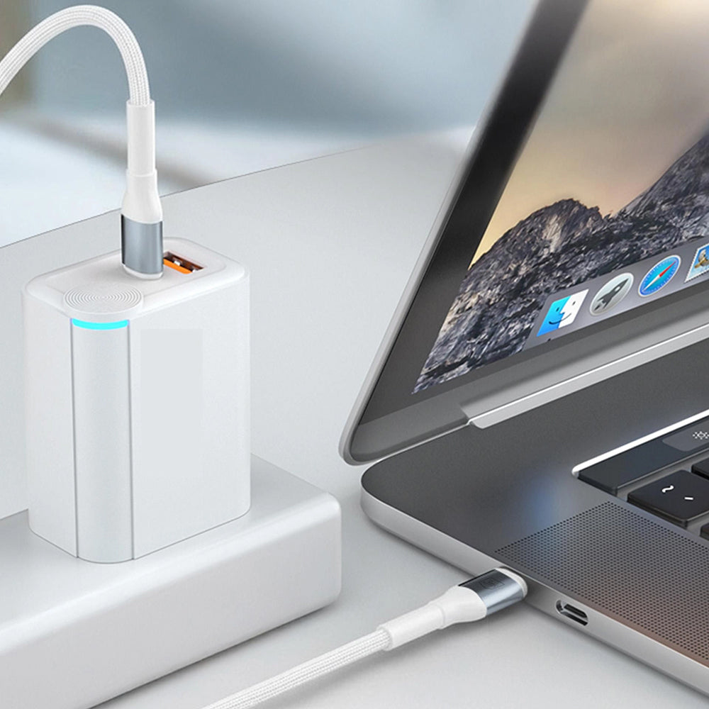 Cablu Date si Incarcare USB-C - USB-C 3MK Hyper N, 100W, 2m, Alb