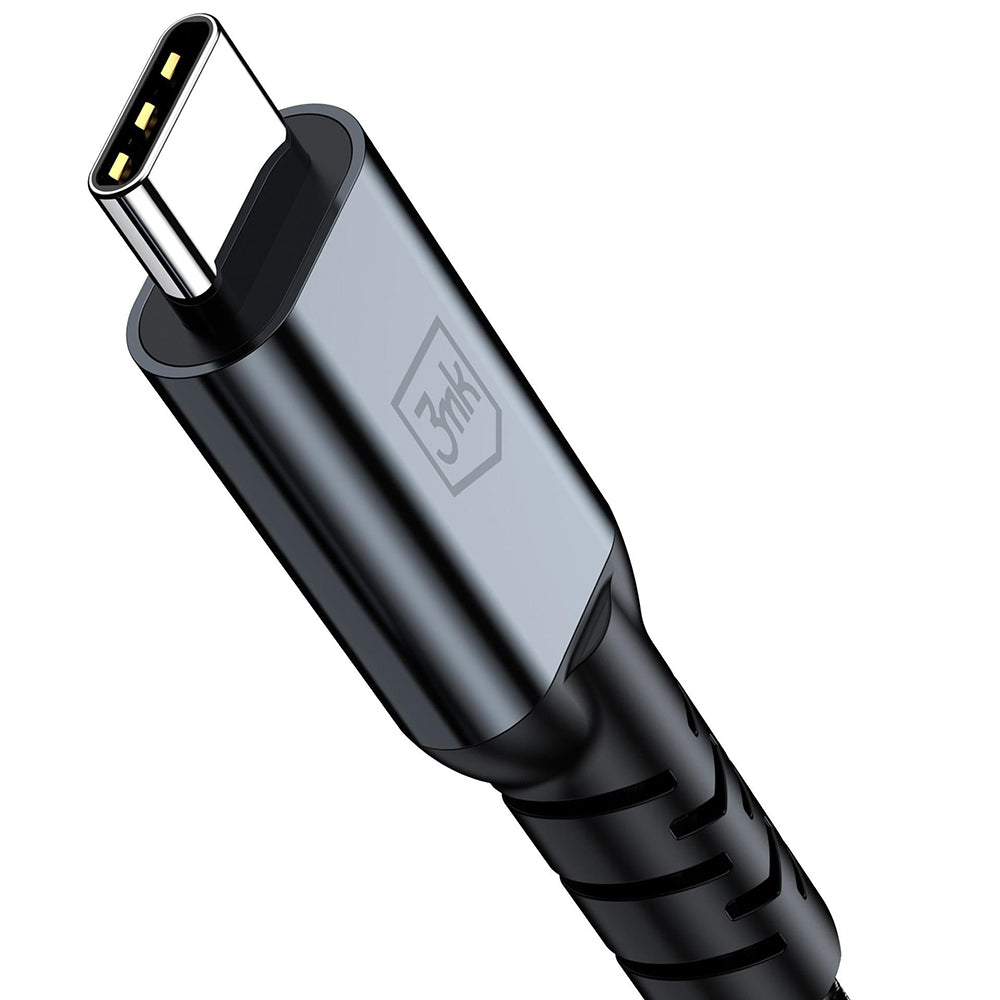 Cablu Date si Incarcare USB-C - USB-C 3MK Hyper N Thunderbolt 4, 240W, 2m, Negru