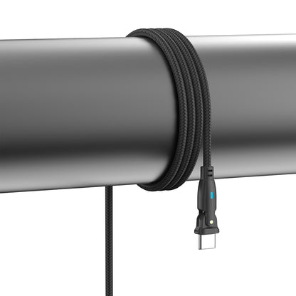 Cablu Date si Incarcare USB-C - USB-C 3MK Hyper N Angled, 100W, 1m, Negru