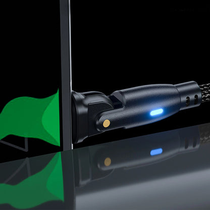 Cablu Date si Incarcare USB-C - USB-C 3MK Hyper N Angled, 60W, 2m, Negru