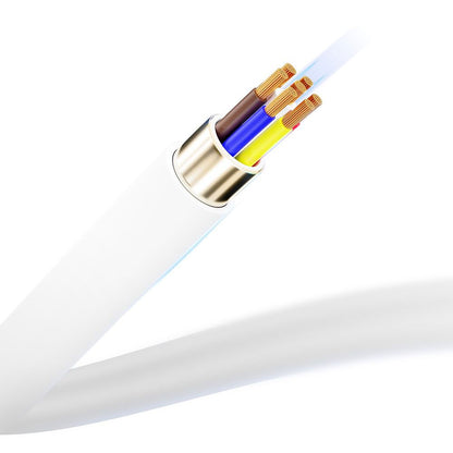 Cablu Date si Incarcare USB-C - USB-C 3MK Hyper Silicone, 60W, 1m, Alb