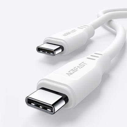 Cablu Date si Incarcare USB-C - USB-C Acefast C3-03, 60W, 1.2m, Alb
