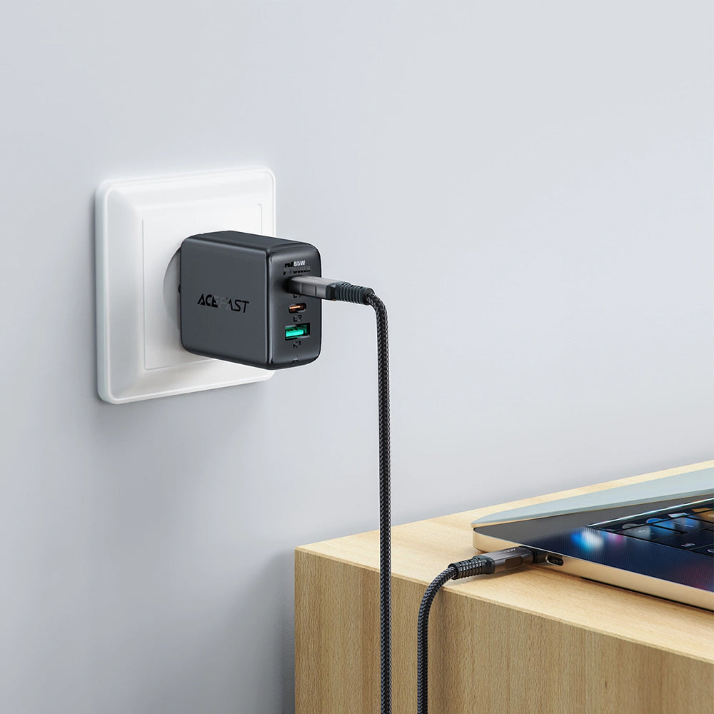 Cablu Date si Incarcare USB-C - USB-C Acefast C1-09, 240W, 1m, Gri