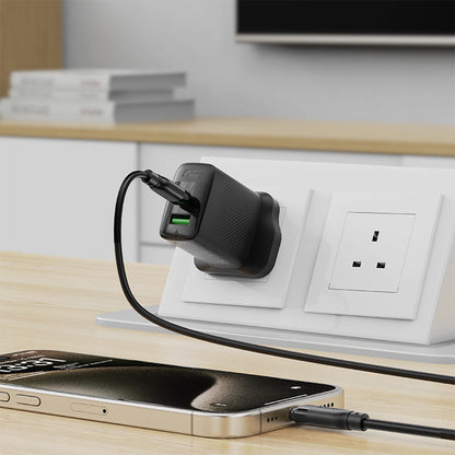 Cablu Date si Incarcare USB-C - USB-C Acefast C16-03, 60W, 1.2m, Negru