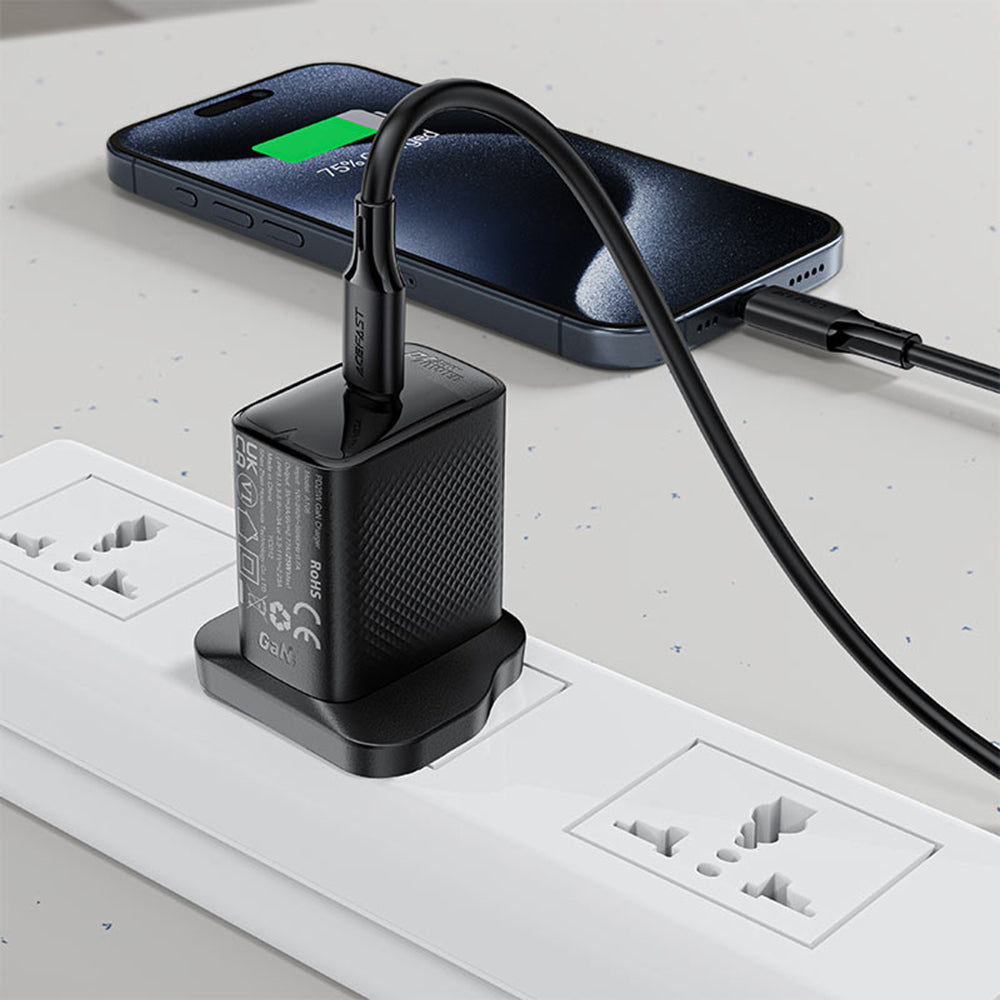 Cablu Date si Incarcare USB-C - USB-C Acefast C17-03, 60W, 1.2m, Negru