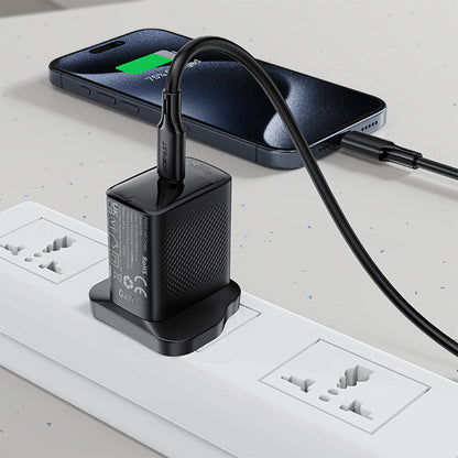 Cablu Date si Incarcare USB-C - USB-C Acefast C17-03, 60W, 1.2m, Negru