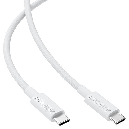 Cablu Date si Incarcare USB-C - USB-C Acefast C18-03, 60W, 1.2m, Alb