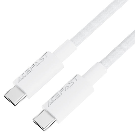 Cablu Date si Incarcare USB-C - USB-C Acefast C18-03, 60W, 1.2m, Alb