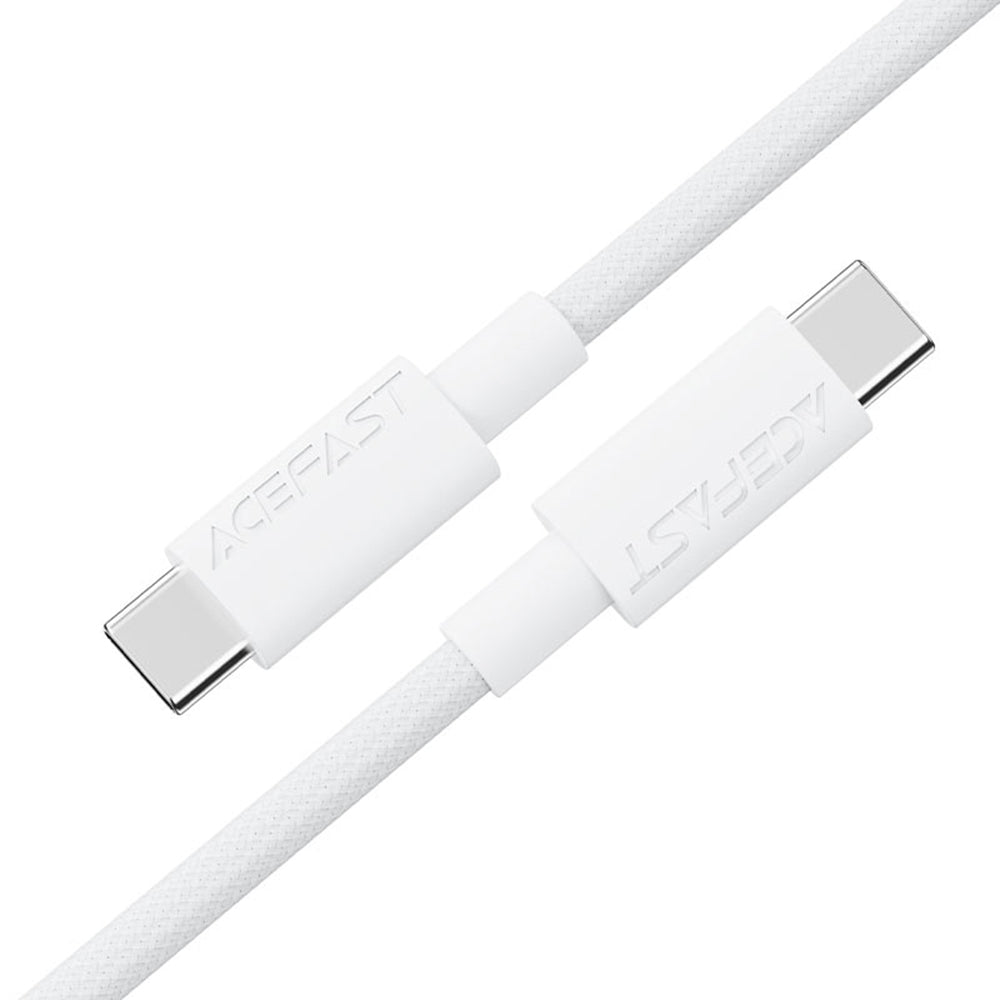 Cablu Date si Incarcare USB-C - USB-C Acefast C18-03, 60W, 1.2m, Alb