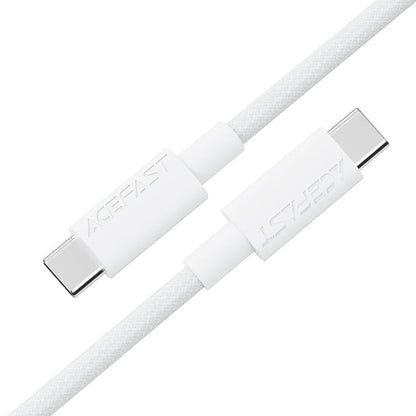 Cablu Date si Incarcare USB-C - USB-C Acefast C18-03, 60W, 1.2m, Alb
