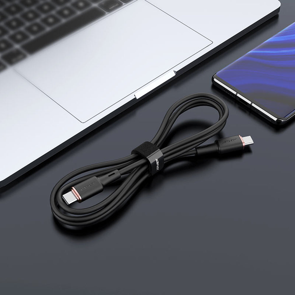 Cablu Date si Incarcare USB-C - USB-C Acefast C2-03, 60W, 1.2m, Negru
