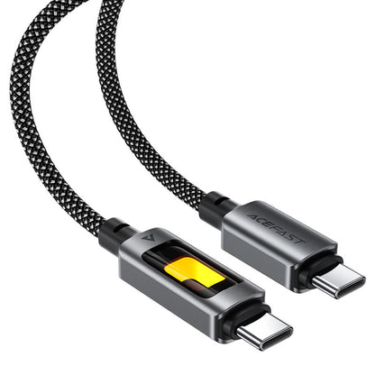 Cablu Date si Incarcare USB-C - USB-C Acefast C21-03, 60W, 1.2m, Negru