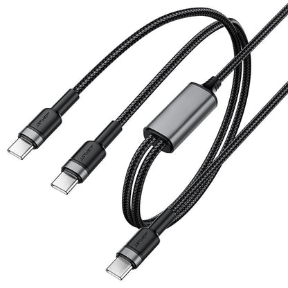 Cablu Date si Incarcare USB-C - 2 x USB-C Acefast C22-02, 100W, 1.25m, Negru