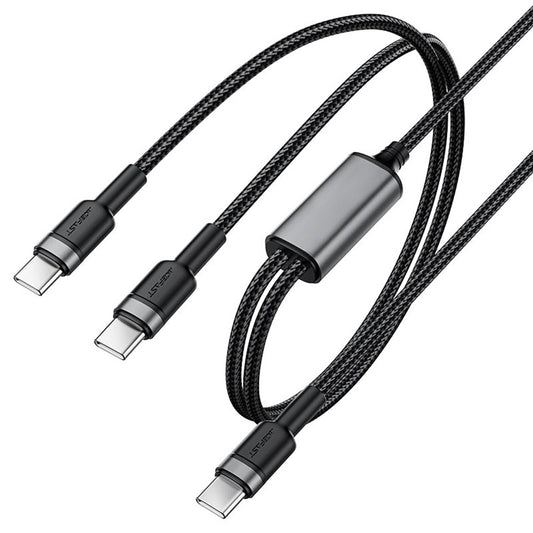 Cablu Date si Incarcare USB-C - 2 x USB-C Acefast C22-02, 100W, 1.25m, Negru