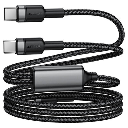 Cablu Date si Incarcare USB-C - 2 x USB-C Acefast C22-02, 100W, 1.25m, Negru