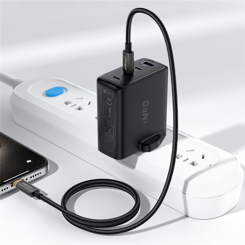 Cablu Date si Incarcare USB-C - USB-C Acefast C23-03, 60W, 1.2m, Negru