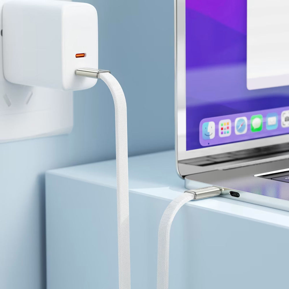 Cablu Date si Incarcare USB-C - USB-C Acefast C24-03, 60W, 1.2m, Alb