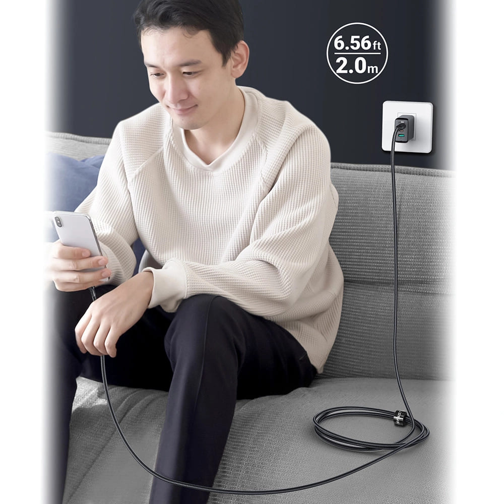 Cablu Date si Incarcare USB-C - USB-C Acefast C4-03, 100W, 2m, Negru