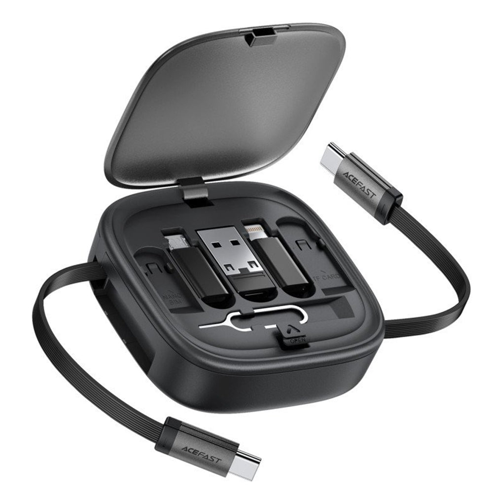 Cablu Date si Incarcare USB-C - USB-C Acefast Travel J3, 60W, 0.95m, Negru