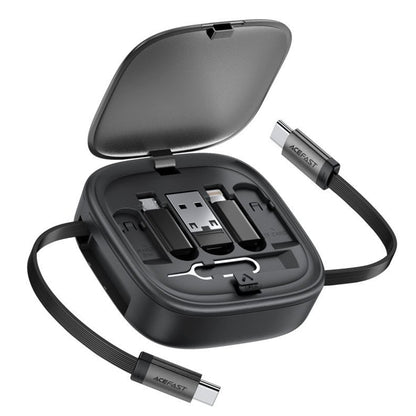 Cablu Date si Incarcare USB-C - USB-C Acefast Travel J3, 60W, 0.95m, Negru