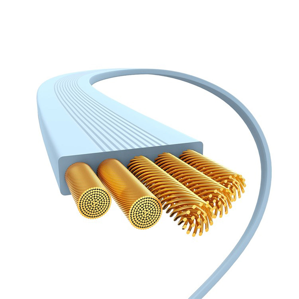 Cablu Date si Incarcare USB-C - USB-C Baseus Free2Draw Mini Retractable, 100W, 1m, Bleu P10364500311-00