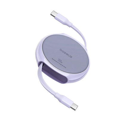Cablu Date si Incarcare USB-C - USB-C Baseus Pathfinder Retractable, 100W, 1m, Mov P10368400511-00