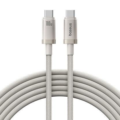 Cablu Date si Incarcare USB-C - USB-C Baseus Titanium, 100W, 2m, Argintiu P10378100G21-01