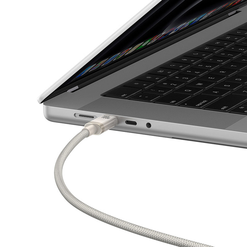 Cablu Date si Incarcare USB-C - USB-C Baseus Titanium, 100W, 2m, Argintiu P10378100G21-01