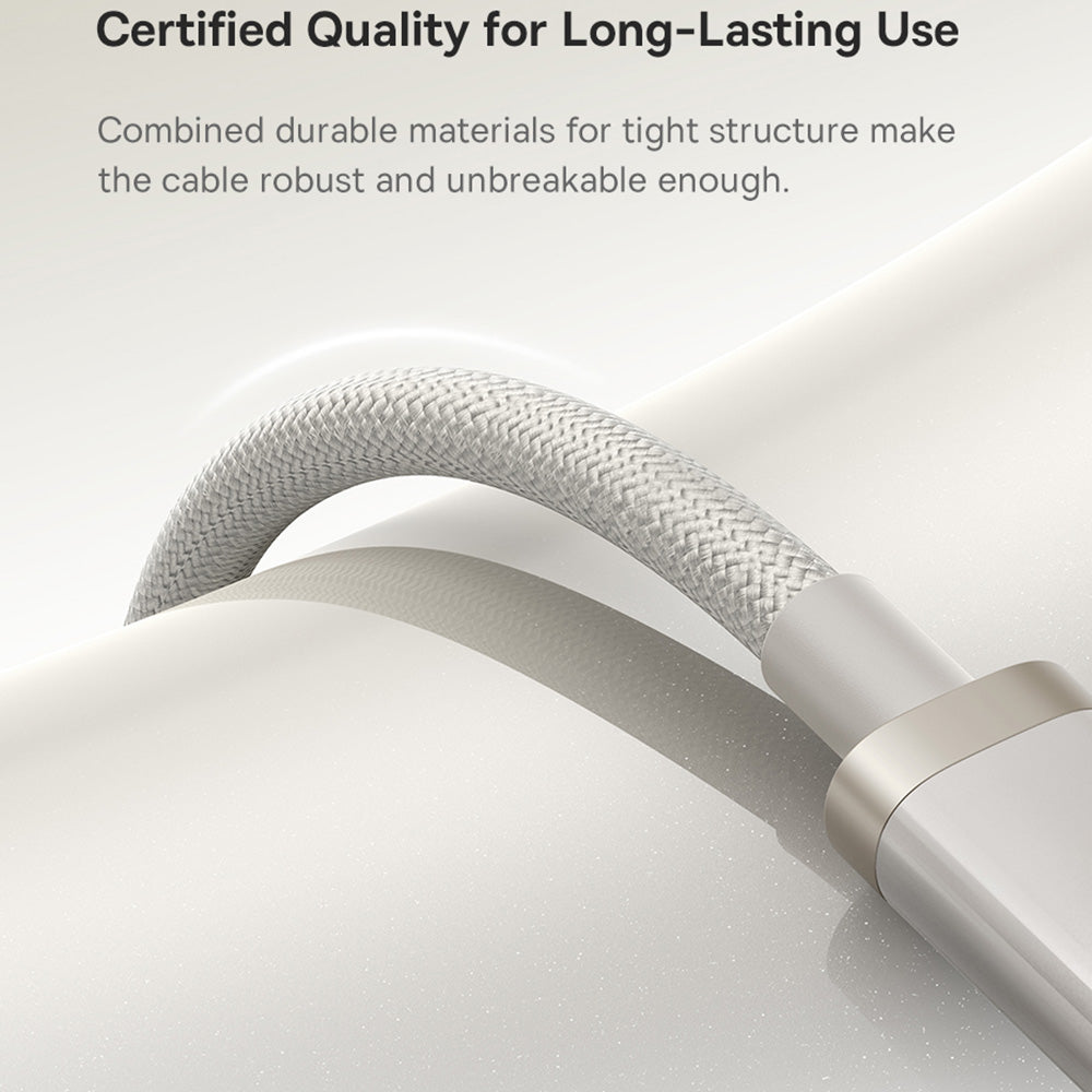 Cablu Date si Incarcare USB-C - USB-C Baseus Titanium, 100W, 2m, Argintiu P10378100G21-01