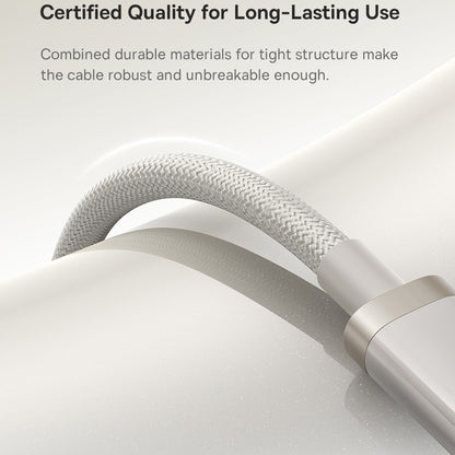 Cablu Date si Incarcare USB-C - USB-C Baseus Titanium, 100W, 2m, Argintiu P10378100G21-01