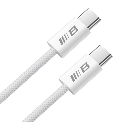 Cablu Date si Incarcare USB-C - USB-C Blueo, 100W, 1.2m, Alb