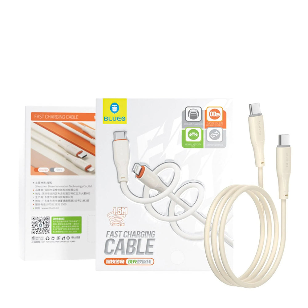 Cablu Date si Incarcare USB-C - USB-C Blueo Ape Legend, 100W, 1.5m, Gri