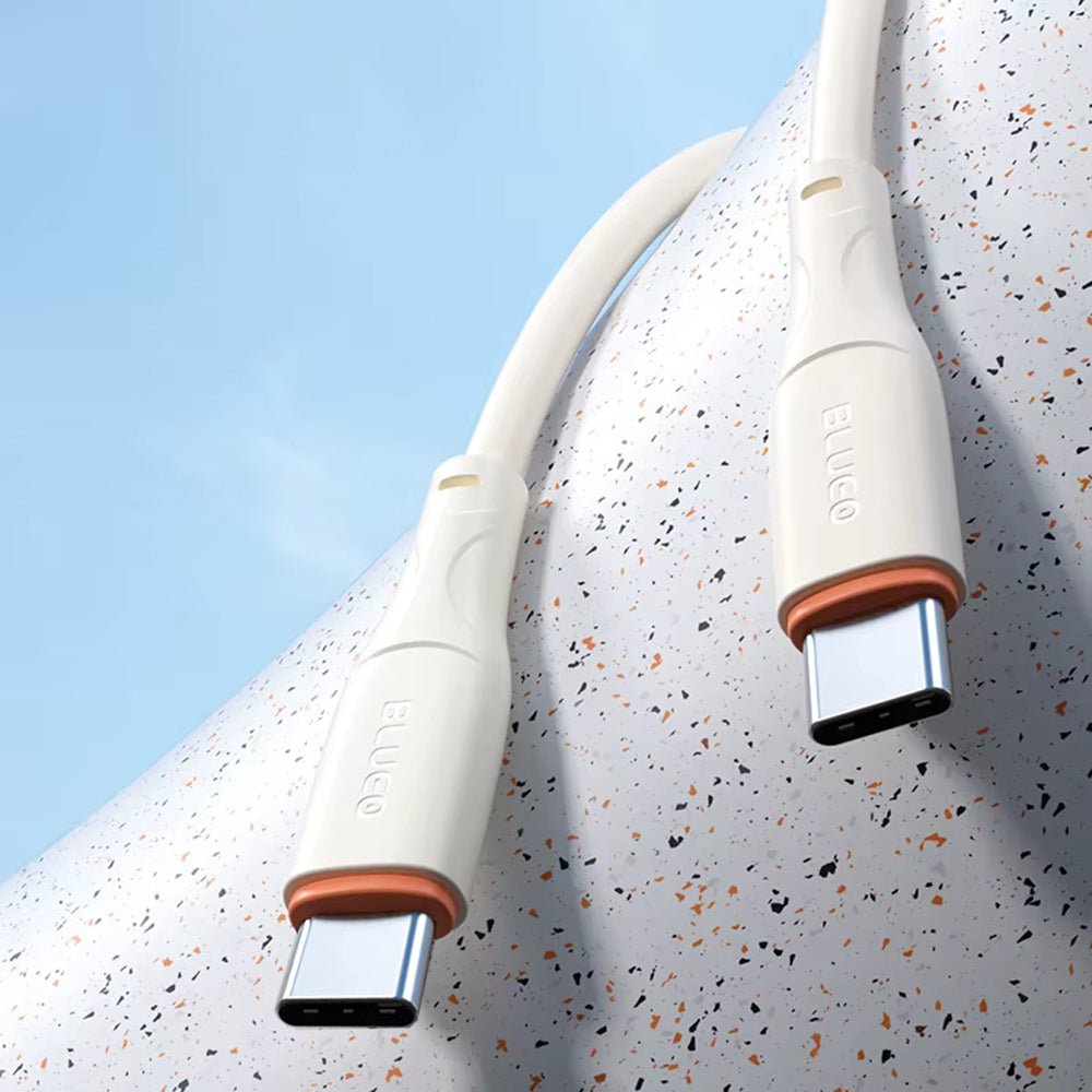 Cablu Date si Incarcare USB-C - USB-C Blueo Ape Legend, 100W, 1.5m, Portocaliu