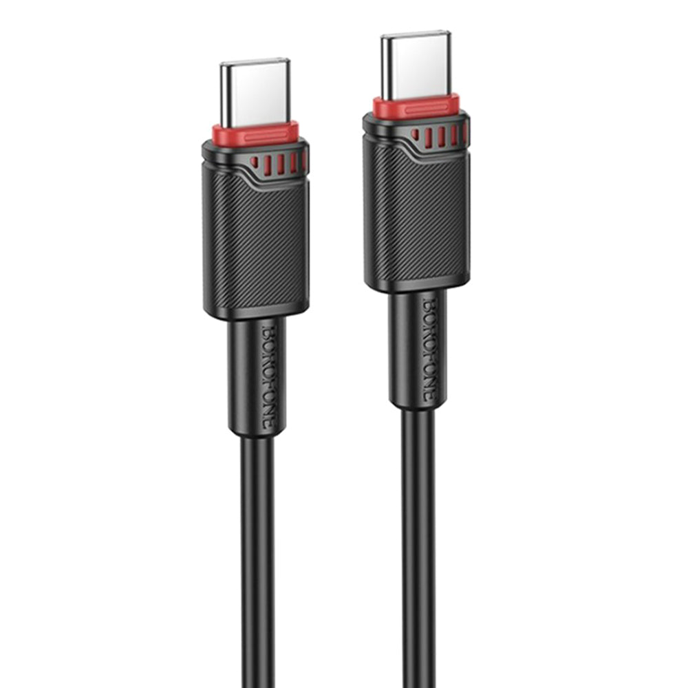 Cablu Date si Incarcare USB-C - USB-C Borofone BX110 Beneficio, 60W, 1m, Negru