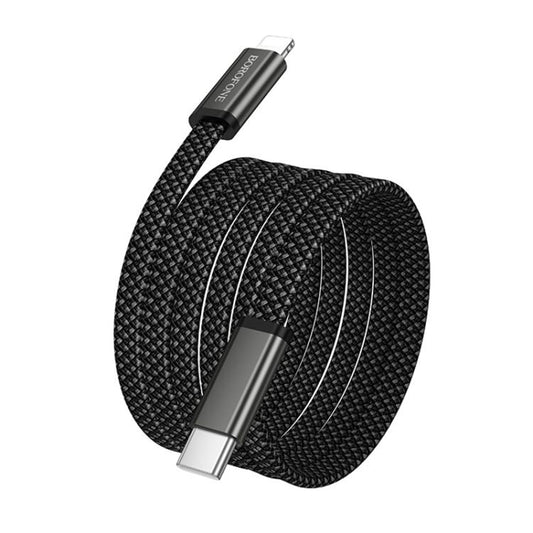 Cablu Date si Incarcare USB-C - USB-C Borofone BX124 Peace, 30W, 1m, Negru